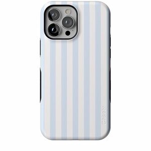 Casely Pale Blue and White Vertical Stripe iPhone Case 13Pro Max